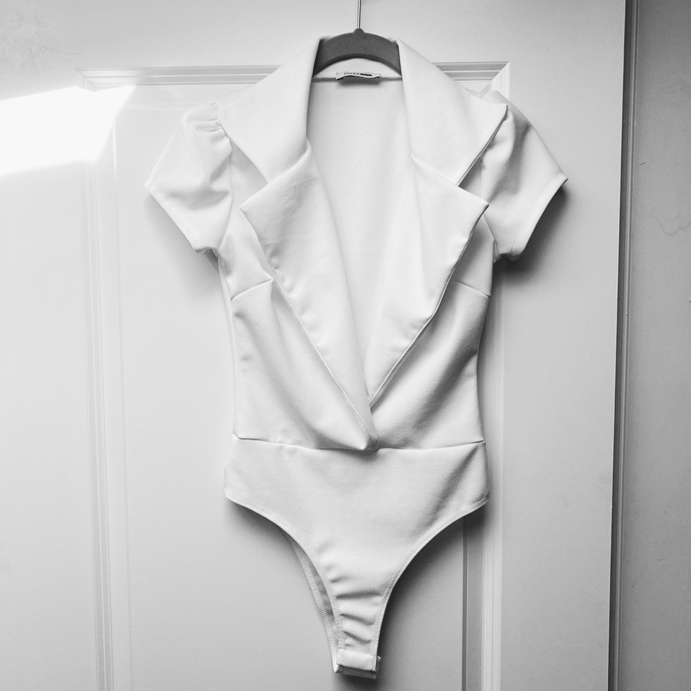 Deep v-neck bodysuit
